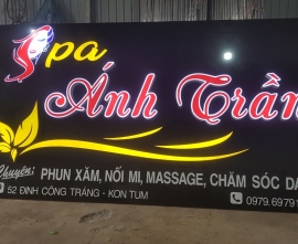 Thi công bảng hiệu alu chữ nỗi