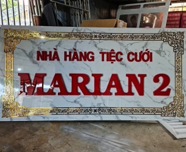 Bảng hiệu chữ nỗi nhà hàng Marian 2