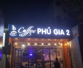 Bảng hiệu led chữ nỗi coffe phú gia 2