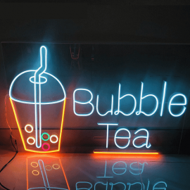 Gia công đèn led neonsign bubble tea