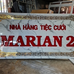 Bảng hiệu chữ nỗi nhà hàng Marian 2