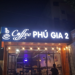 Bảng hiệu led chữ nỗi coffe phú gia 2