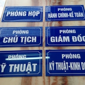 Mẫu biển công ty, biển phòng ban, biển chức danh