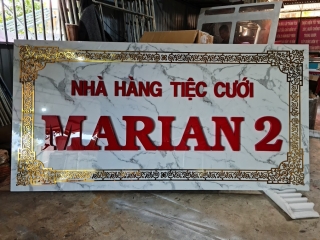 Bảng hiệu chữ nỗi nhà hàng Marian 2