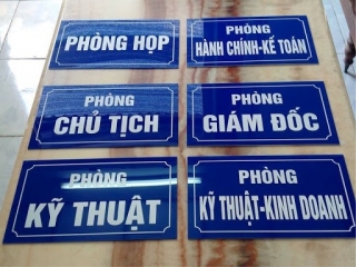 Mẫu biển công ty, biển phòng ban, biển chức danh