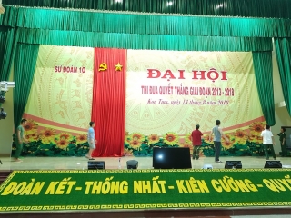 Trang trí đại hội thi đua quyết thắng sư đoàn 10 tỉnh kon tum